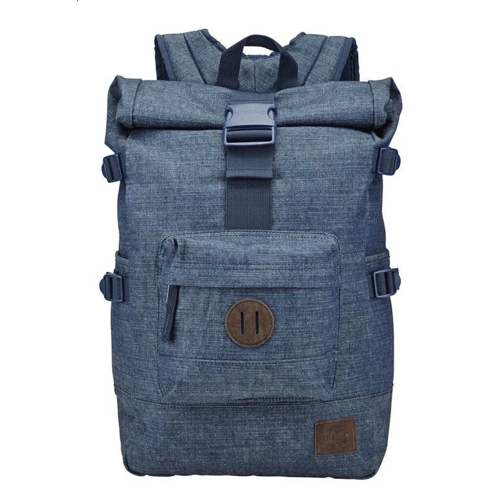 NIXON Swamis Rolltop Backpack In Navy New